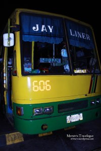 3:07 AM: Our non-aircon bus ride going to Barangay Basiao, Padre Burgos, Quezon Province. 